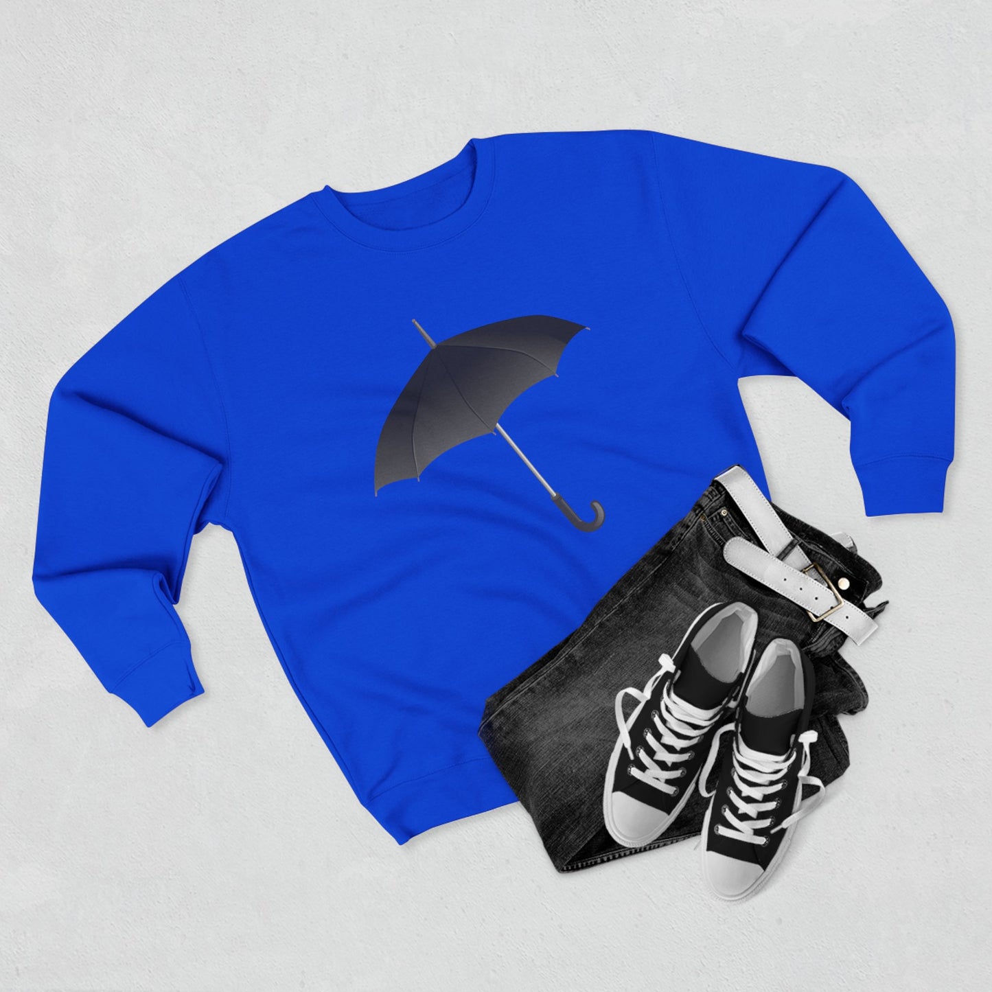 Unisex Crewneck Sweatshirt - Regal Royal Umbrella