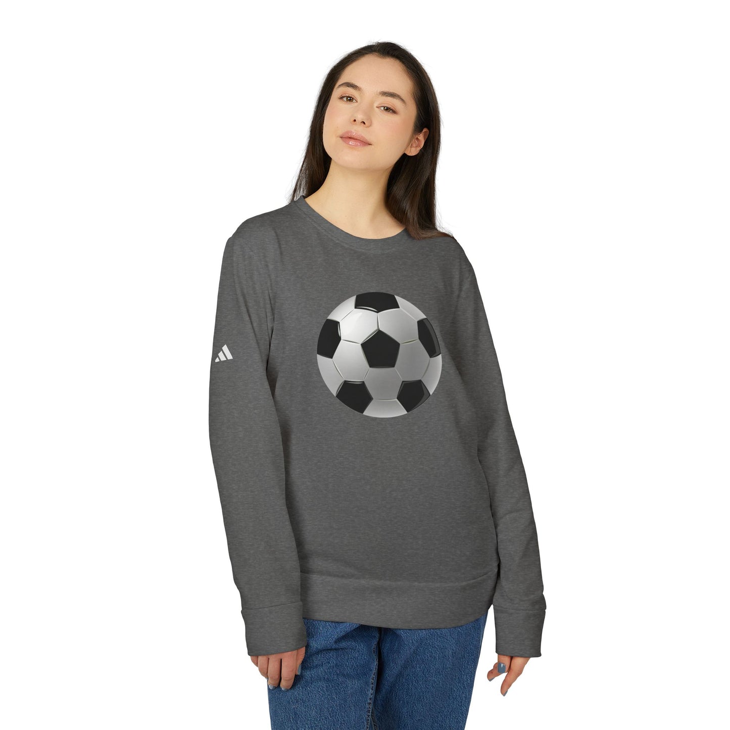 Unisex Fleece Crewneck - Soccer Ball Sweatshirt