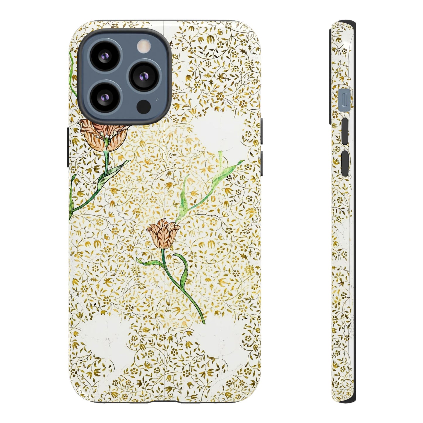 Elegant Floral Phone Case, Tough Cases for iPhone, Stylish Smartphone Cover, Protection with Floral Art, Unique Gift for Her