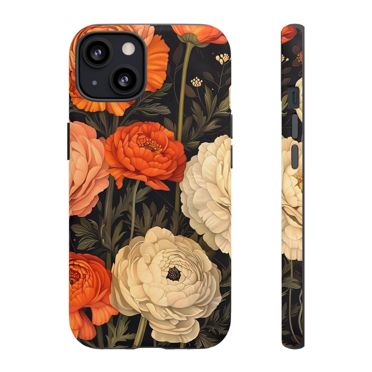 Floral Phone Case with Tough Protection, Blooming Ranunculus Design, Durable Cover, Gift for Flower Lovers, Eco-Friendly Phone Accessory