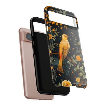 Floral Phone Case, Tough Cases with Bird Design, Nature Lover Gift, Stylish Protection, Birthday Present, Floral Phone Cover