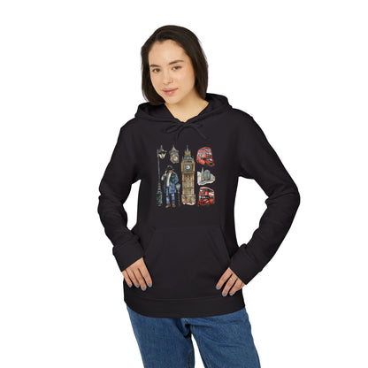 adidas Unisex Fleece Hoodie - British Pride - England’s Most Famous Icons