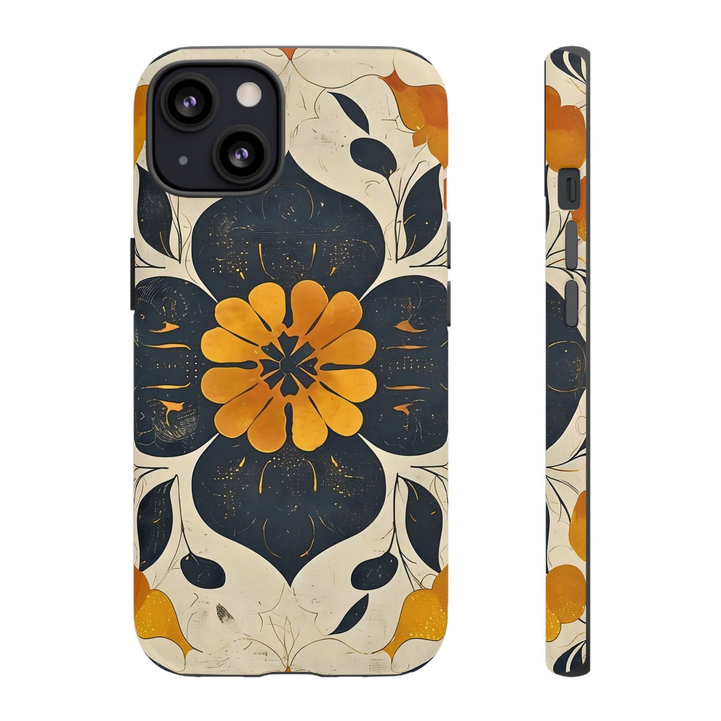Floral Phone Case - Tough Cases, Botanical iPhone Cover, Vintage Flower Design, Durable Smartphone Protection, Unique Gift Idea