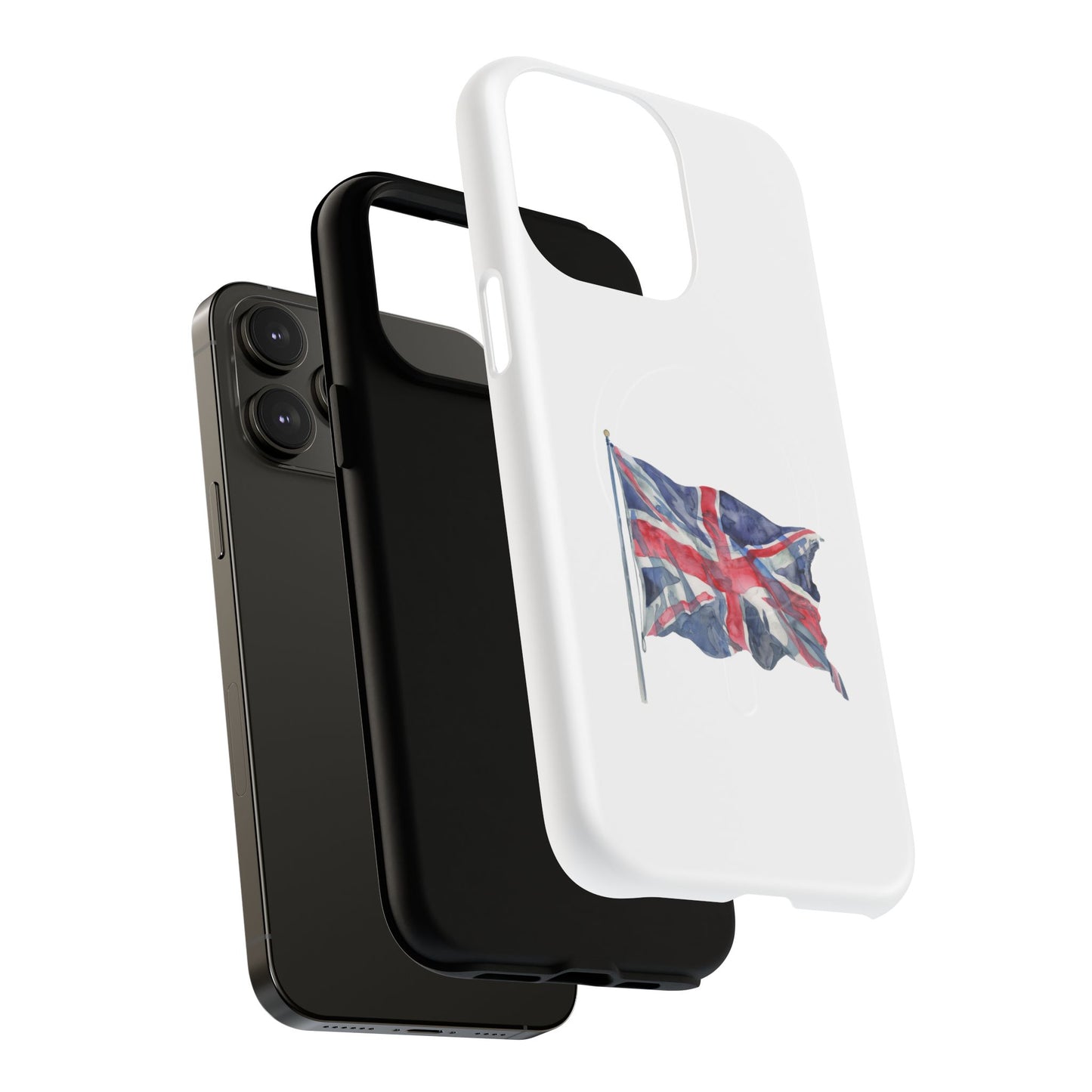 UK Flag Tough Magnetic Phone Case, Durable Phone Cover, Custom MagSafe Compatible, Gifts for Travelers, British Flag Mac Case