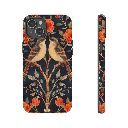 Floral Phone Case – Tough Cases with Bird Design, Unique Gift for Nature Lovers, Stylish Tech Accessory, Phone Cover, Artistic Case