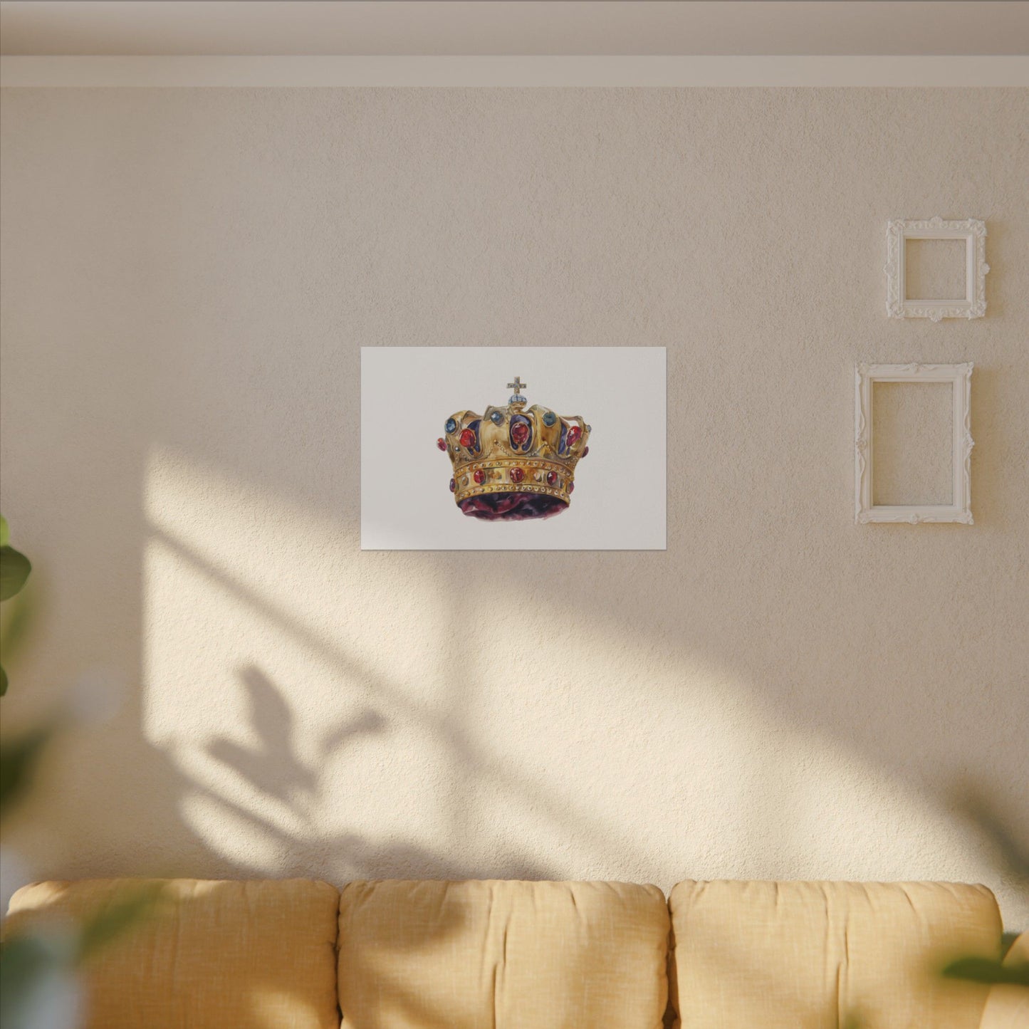 Crown Art Print, Royal Wall Decor, Matched for Home or Office, Gift for Art Lovers, Unique Royalty Artwork