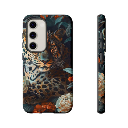 Wildlife Phone Case with Leopard Design | Tough Cases, Animal Prints, Floral Phone Cover, Gift for Nature Lovers, Unique Phone Accessories