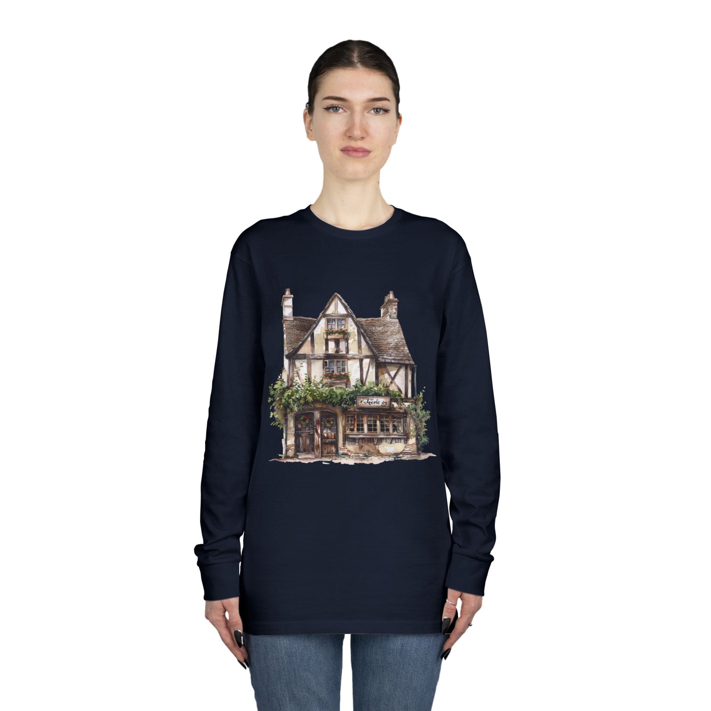 Long Sleeve Crewneck Tee - Charming British House