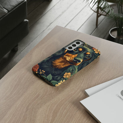 Dachshund Phone Case, Floral Pet Phone Cover, Dog Lover Gift, Tough Phone Case, Custom Dachshund Design, Unique Dog Owner Accessory