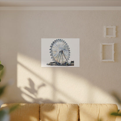 London Eye Canvas Print, Wall Art Decor, Travel Gift, Home Decoration, Unique Art Piece