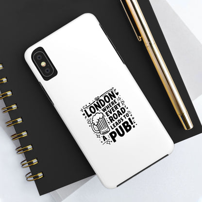 London Pub Themed Tough Phone Case - Perfect Gift for Travelers