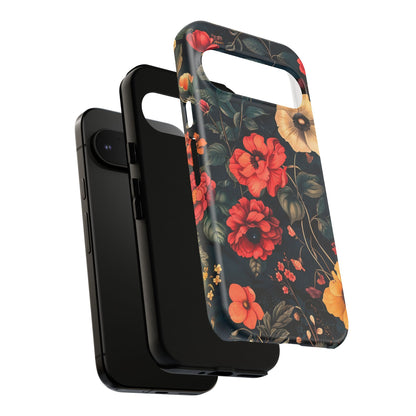 Floral Phone Case, Tough Cases, Flower Motif, Protective Cover, Gift for Her, Floral Design, Spring Accessory