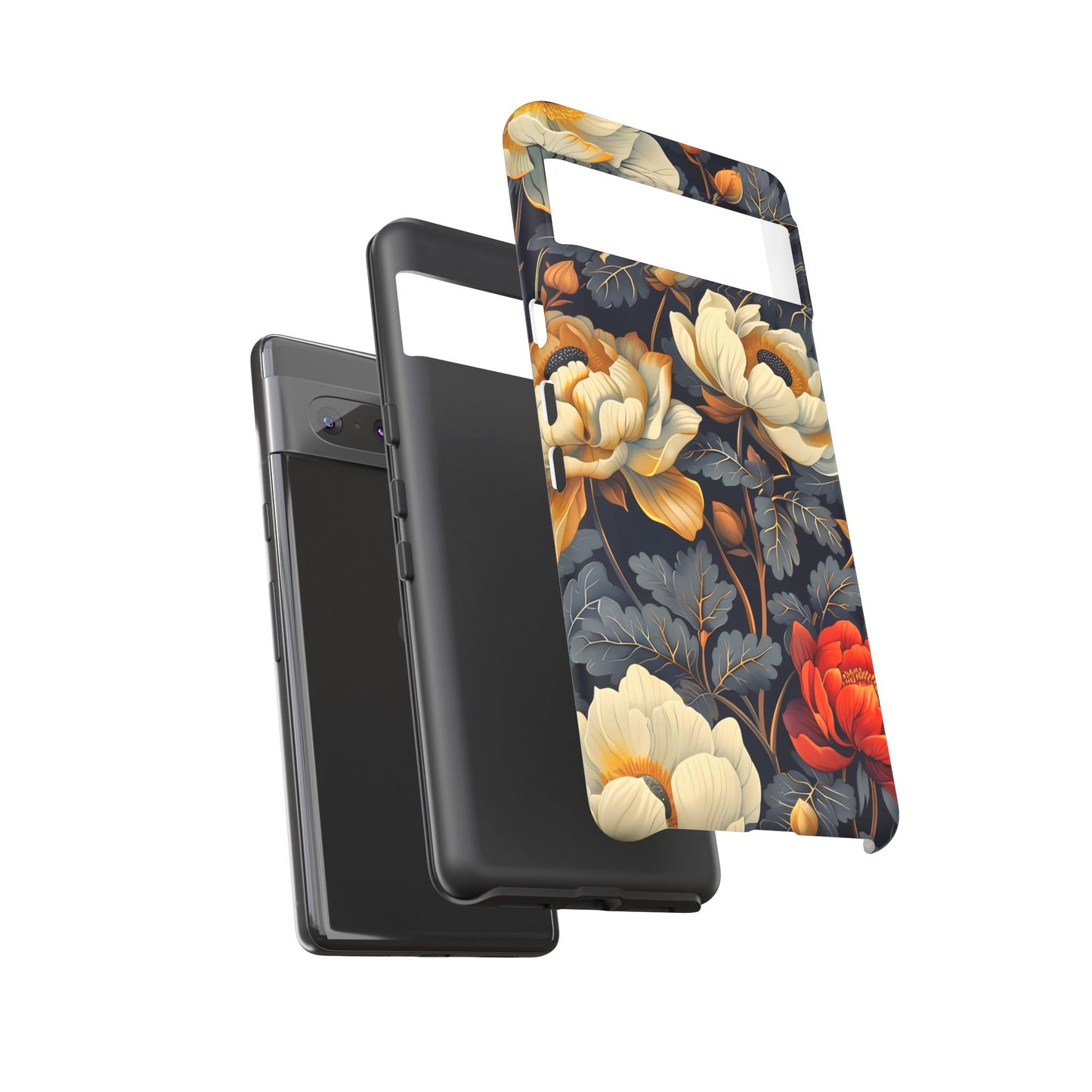 Floral Phone Case - Tough Cases, Stylish Mobile Cover, Flower Design, Holiday Gift, Trendy Accessory, Eco-Friendly Case