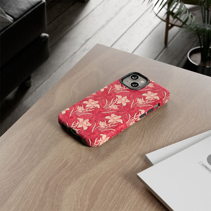 Floral Tough Phone Case - Durable, Stylish Accessory, Perfect Gift for Her, Floral Pattern, Customizable, Ideal for Daily Use