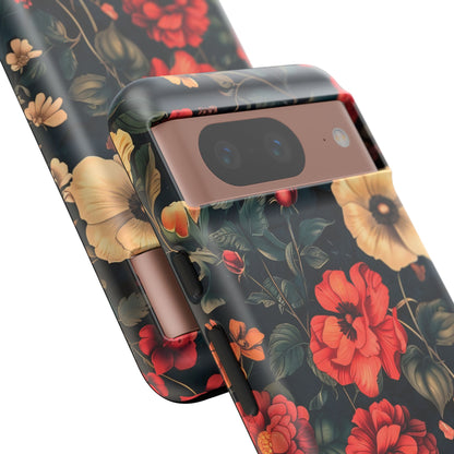 Floral Phone Case, Tough Cases, Flower Motif, Protective Cover, Gift for Her, Floral Design, Spring Accessory