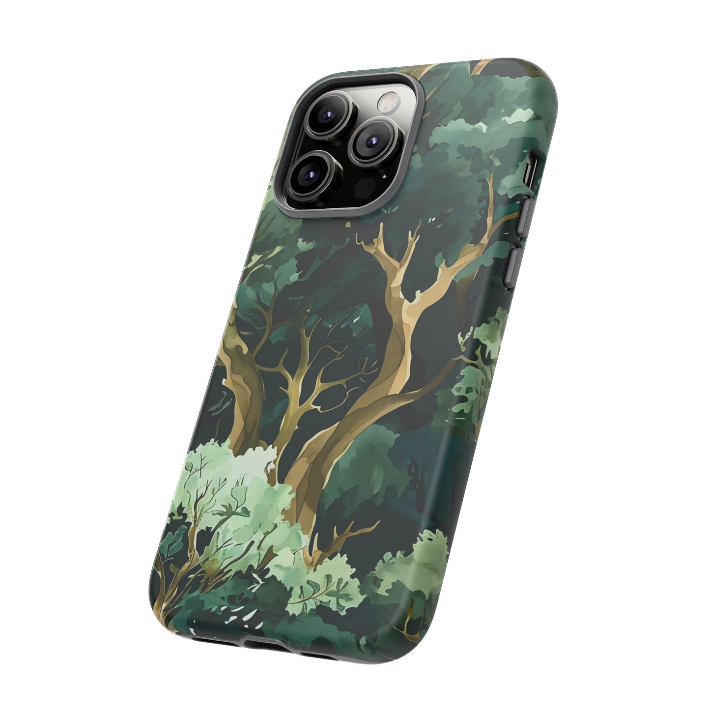 Forest Green Phone Case, Nature-Inspired Tough Cases, Eco-Friendly Gift, Outdoor Lover Accessory, Unique Phone Cover