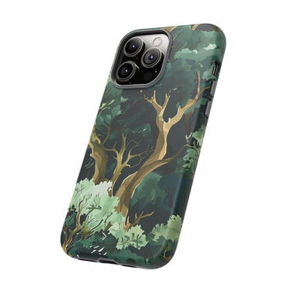 Forest Green Phone Case, Nature-Inspired Tough Cases, Eco-Friendly Gift, Outdoor Lover Accessory, Unique Phone Cover