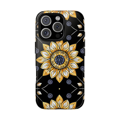 Floral Phone Case with Mandala Design, Tough Cases for iPhone & Samsung, Boho Style, Gift for Her, Unique Accessories