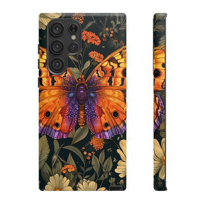 Butterfly Phone Case, Tough Cases for Nature Lovers, Vibrant Floral Design, Gift for Her, Cute Phone Accessories, Butterfly Artwork