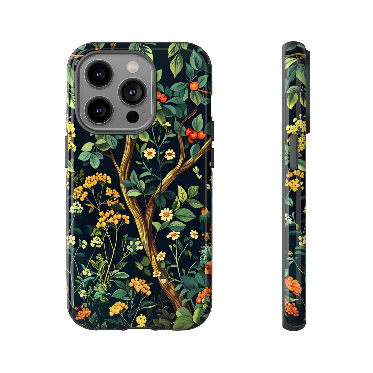 Floral iPhone Case, Nature Inspired Tough Case, Botanical Phone Cover, Eco-Friendly Gift, Unique Floral Design