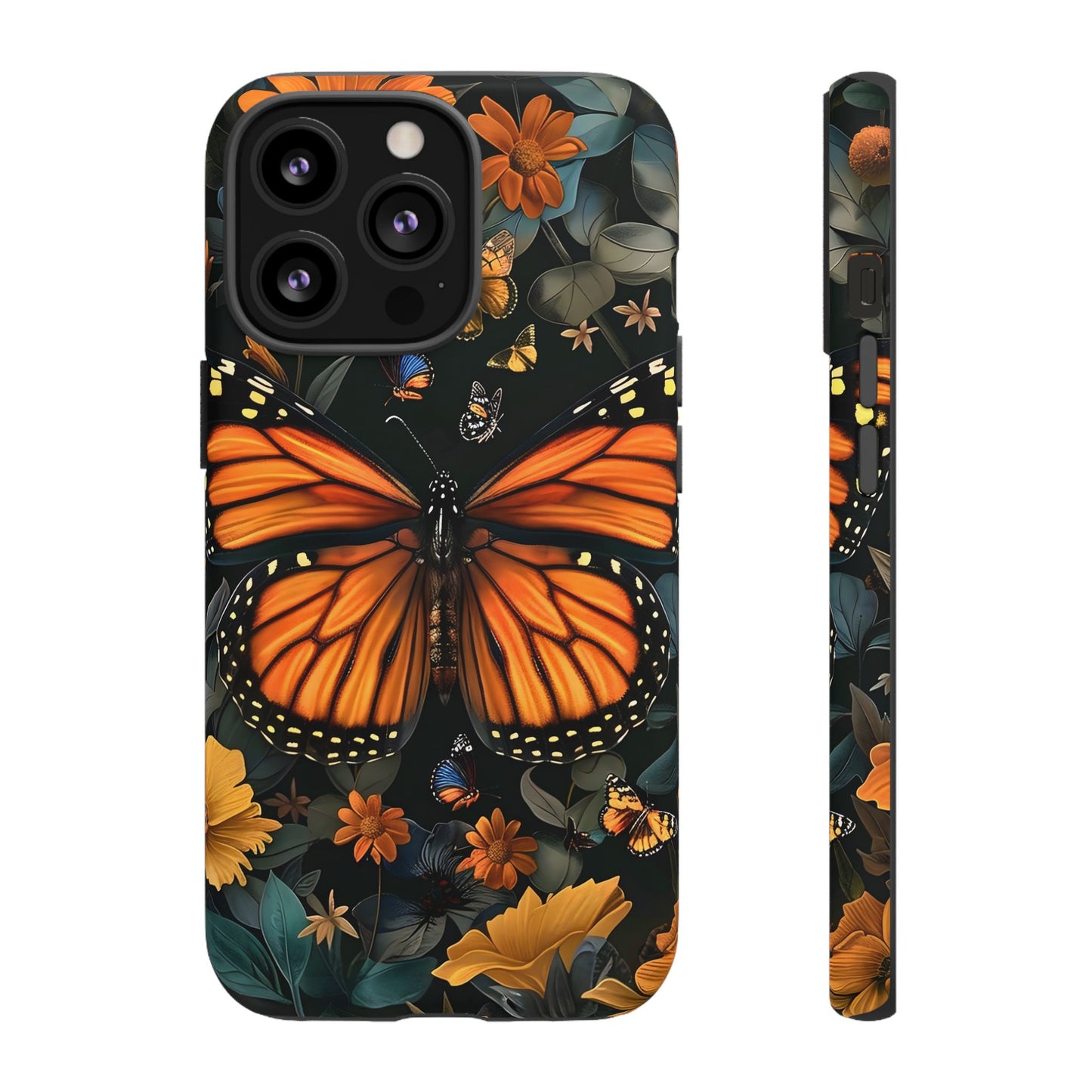 Monarch Butterfly Phone Case, Tough Cases, Nature Lover Gift, Floral Mobile Cover, Eco-Friendly Phone Accessory, Butterfly Design