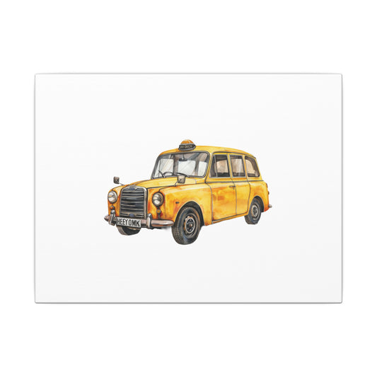 Vintage Taxi Matte Canvas, Stretched, 0.75" (Multi-Size)