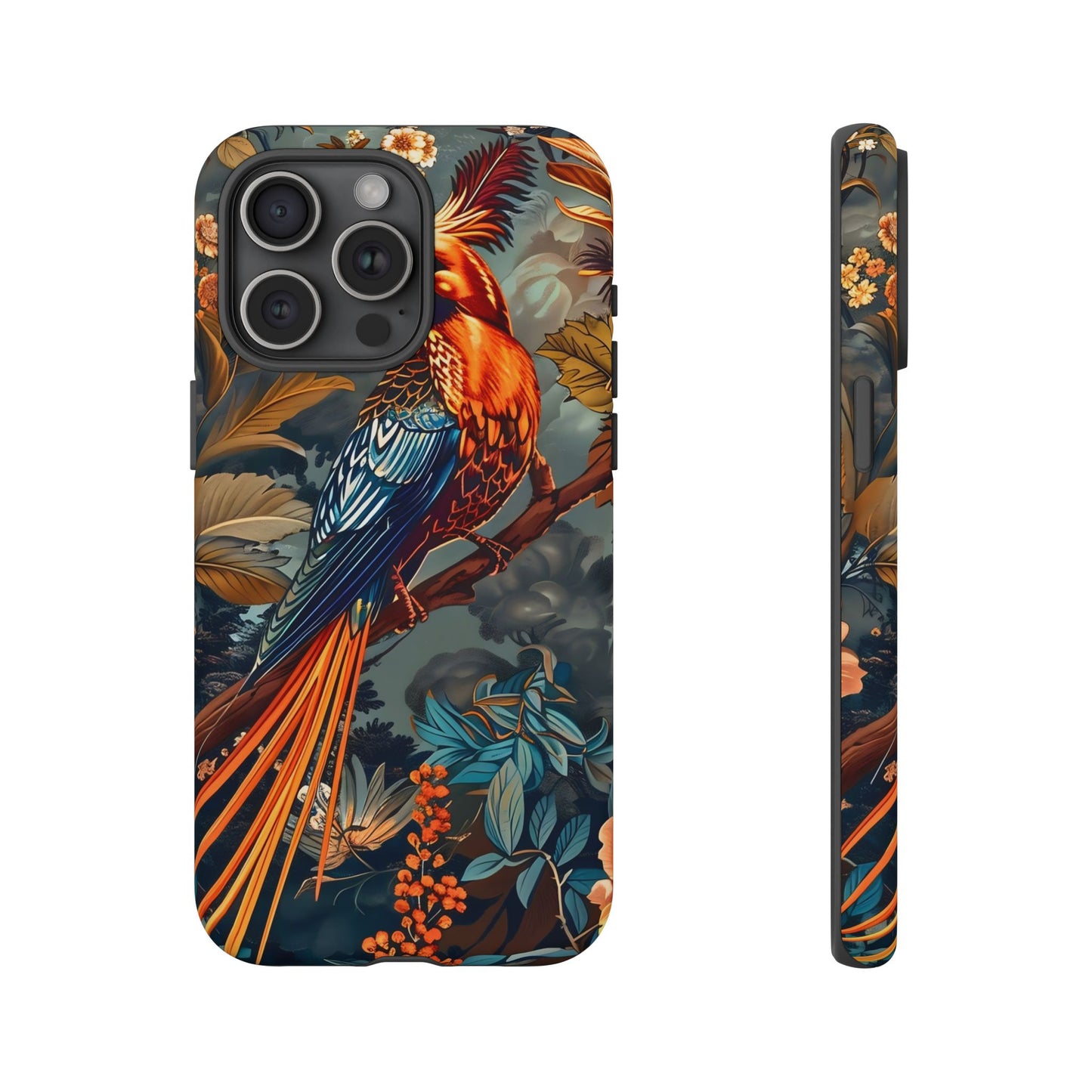 Vibrant Phone Case with Exotic Bird Design, Floral Phone Cover, Tough Case for Nature Lovers, Unique Gift Idea, Phone Accessory, [...]