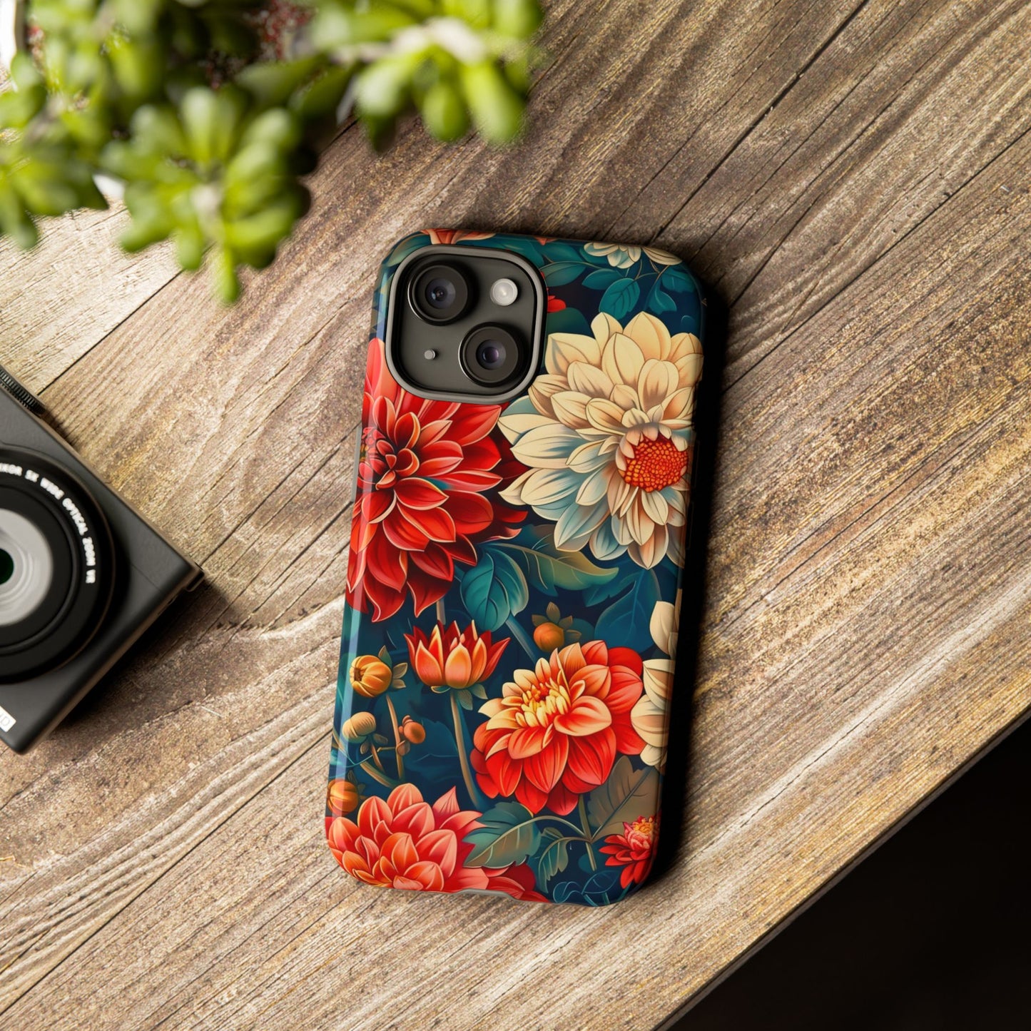 Floral Phone Case - Vibrant Tough Cases, Stylish Floral Cell Phone Cover, Gift for Her, Trendy Phone Accessory, Flower Design