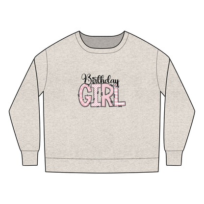 Toddler Sweatshirt - Leopard Print Birthday Girl Design for Sublimation