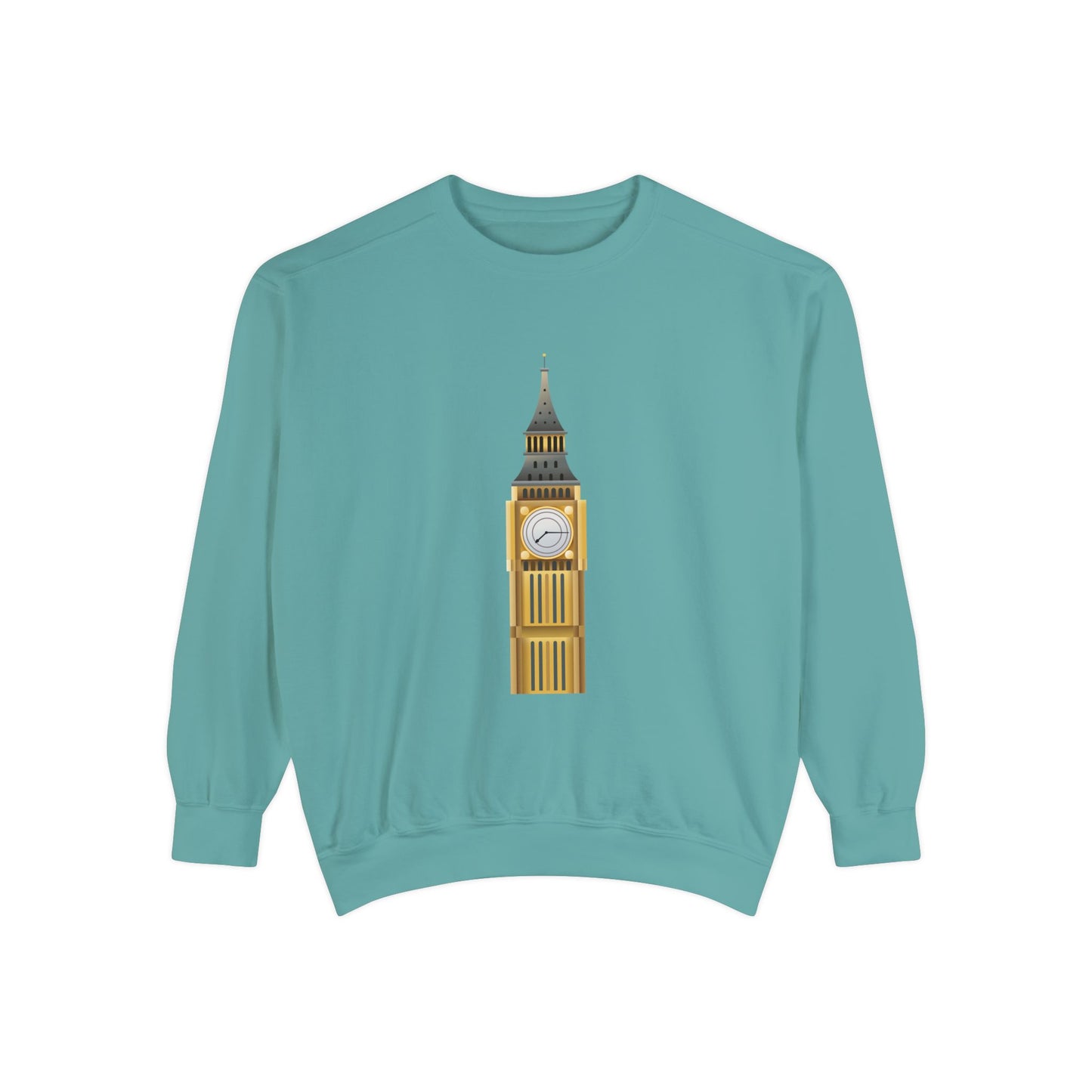 Unisex Garment-Dyed Sweatshirt Trendy - Iconic Big Ben Clock Tower