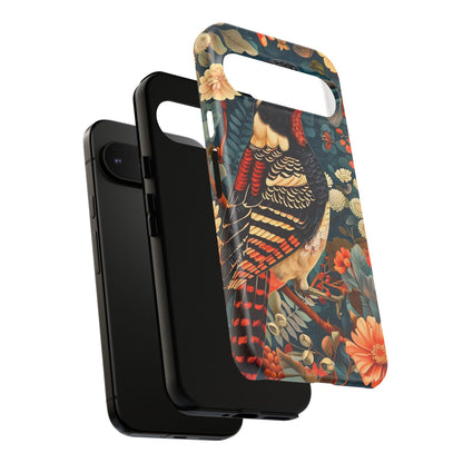 Nature-Inspired Phone Case with Floral Art, Tough Phone Cover, Protective Case, Gift for Nature Lovers, Unique Phone Accessory
