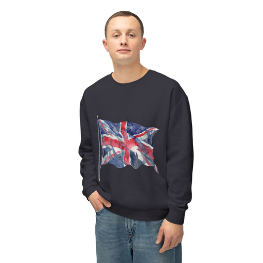 Unisex Lightweight Crewneck Sweatshirt - British Flag - Iconic Union Jack Design