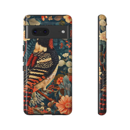Nature-Inspired Phone Case with Floral Art, Tough Phone Cover, Protective Case, Gift for Nature Lovers, Unique Phone Accessory