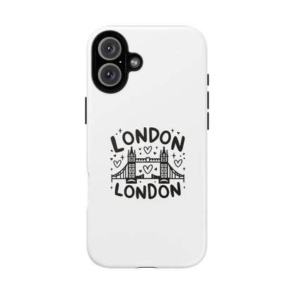 London-Themed Tough Phone Case - Chic & Stylish Protection