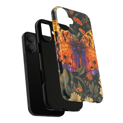 Butterfly Phone Case, Tough Cases for Nature Lovers, Vibrant Floral Design, Gift for Her, Cute Phone Accessories, Butterfly Artwork