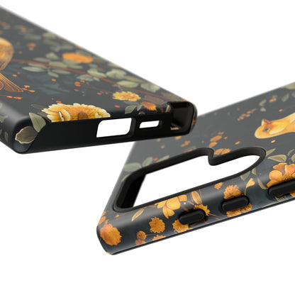 Floral Phone Case, Tough Cases with Bird Design, Nature Lover Gift, Stylish Protection, Birthday Present, Floral Phone Cover