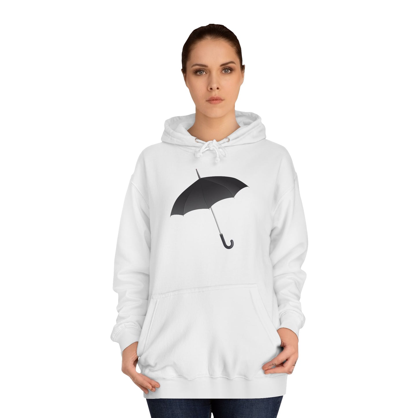 Unisex College Hoodie - Regal Royal Umbrella - Elegant and Majestic Design