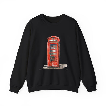 Unisex Heavy Blend™ Crewneck Sweatshirt Classy - Iconic British Public Telephone