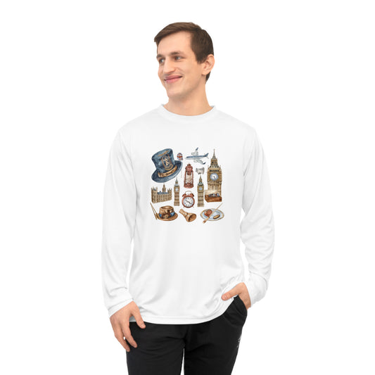 Unisex Performance Long Sleeve Shirt - Timeless London - Vintage Icons of England