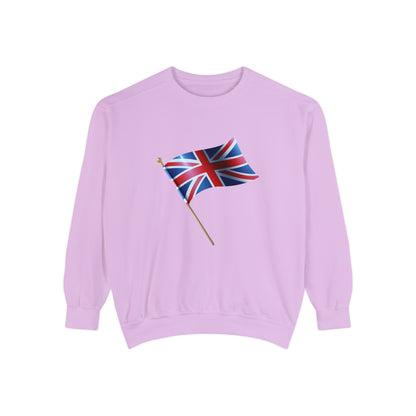 Unisex Garment-Dyed Sweatshirt - Classic UK Flag