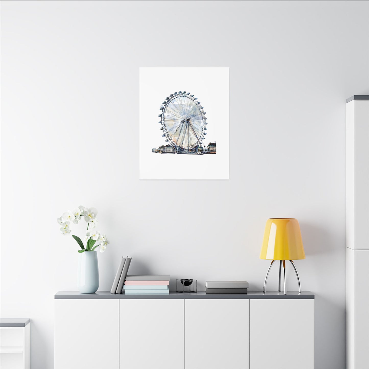 London Eye Canvas Print, Wall Art Decor, Travel Gift, Home Decoration, Unique Art Piece