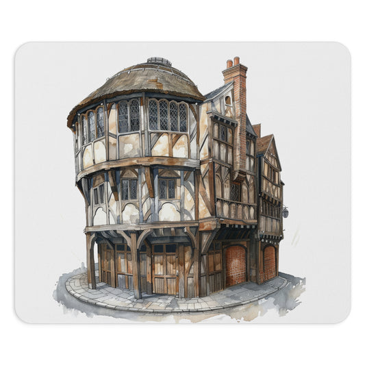 Charming Historic Mouse Pad - Vintage Building Design, Office Desk Accessory, Gift for Students, Home Office Decor, Unique Tech Gift