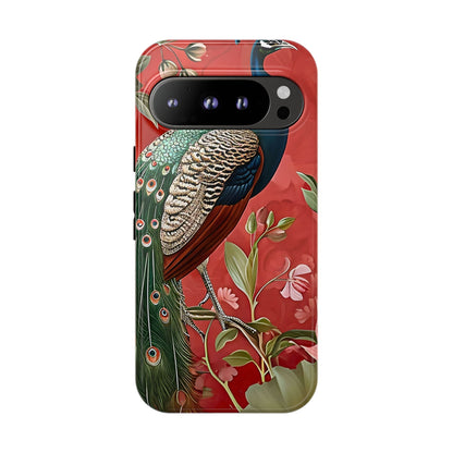 Peacock Tough Phone Case | Stylish Phone Cover, Unique Gift for Nature Lovers, Phone Accessory, Vibrant Floral Design