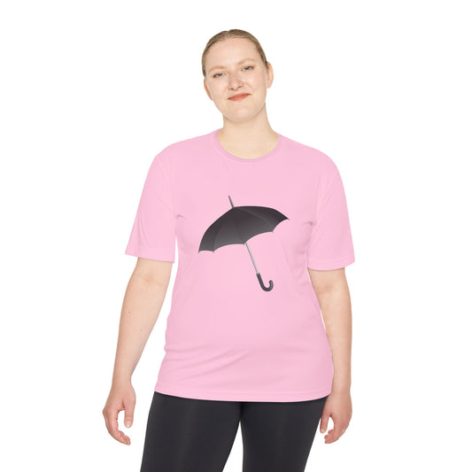 Unisex Moisture Wicking Tee - Classic British Umbrella Watercolor Art Print