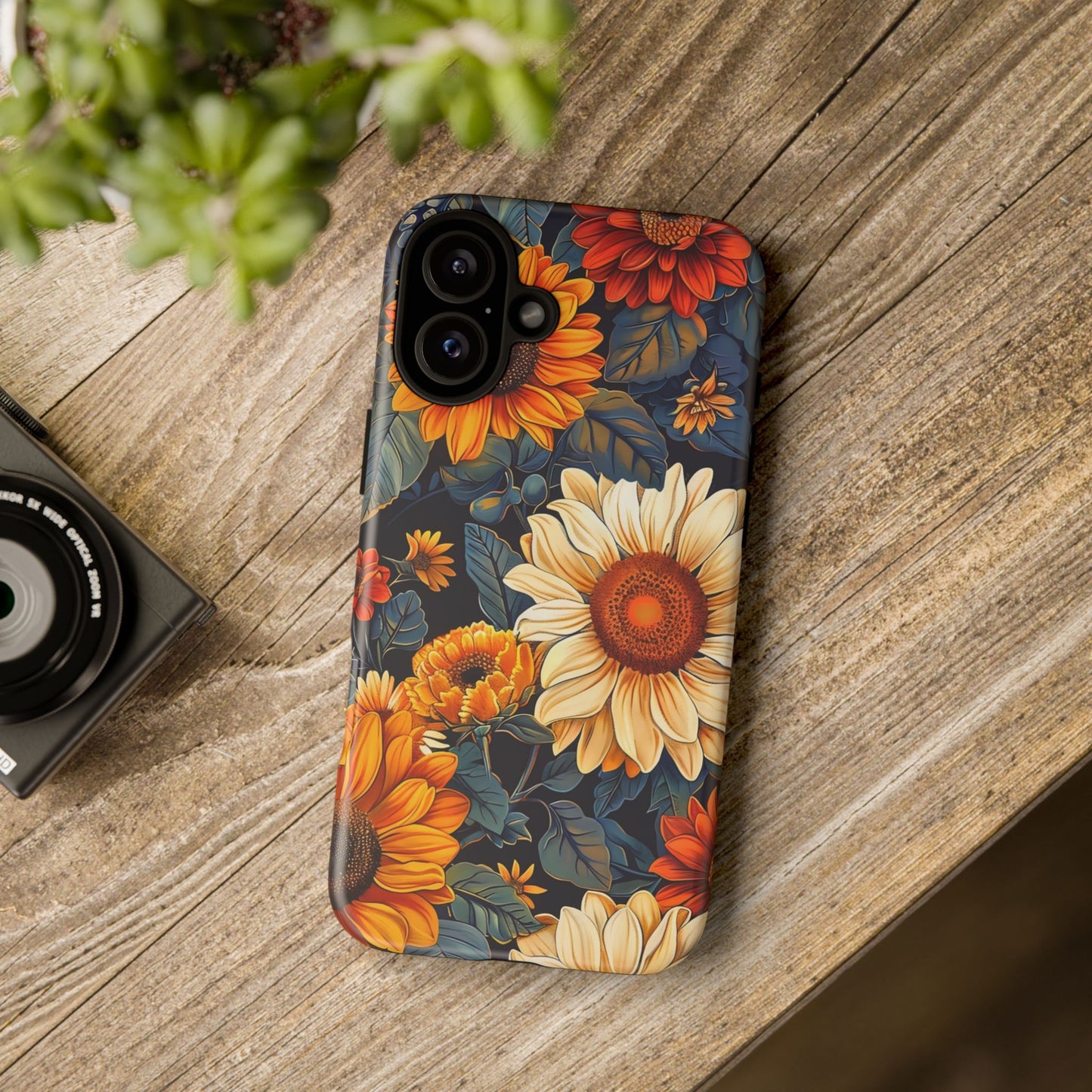 Floral Tough Phone Case | Sunflower Design, iPhone Cover, Protective Case, Gifts for Her, Floral Phone Accessory