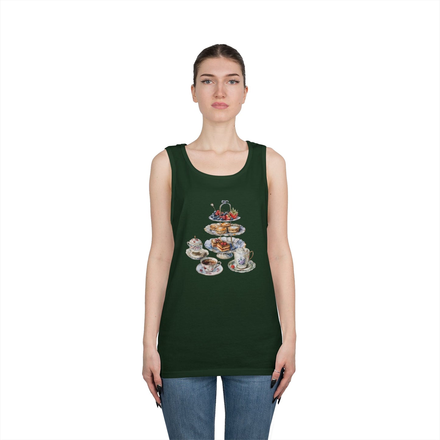 Unisex Heavy Cotton Tank Top - Rustic Food Design Wall Art