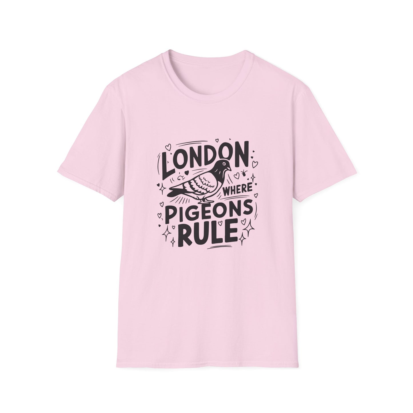 London Where Pigeons Rule Unisex Softstyle T-Shirt