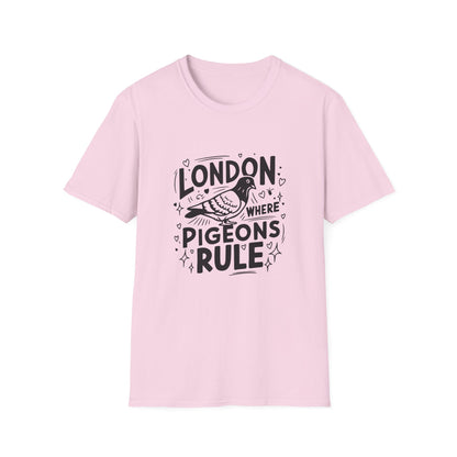 London Where Pigeons Rule Unisex Softstyle T-Shirt
