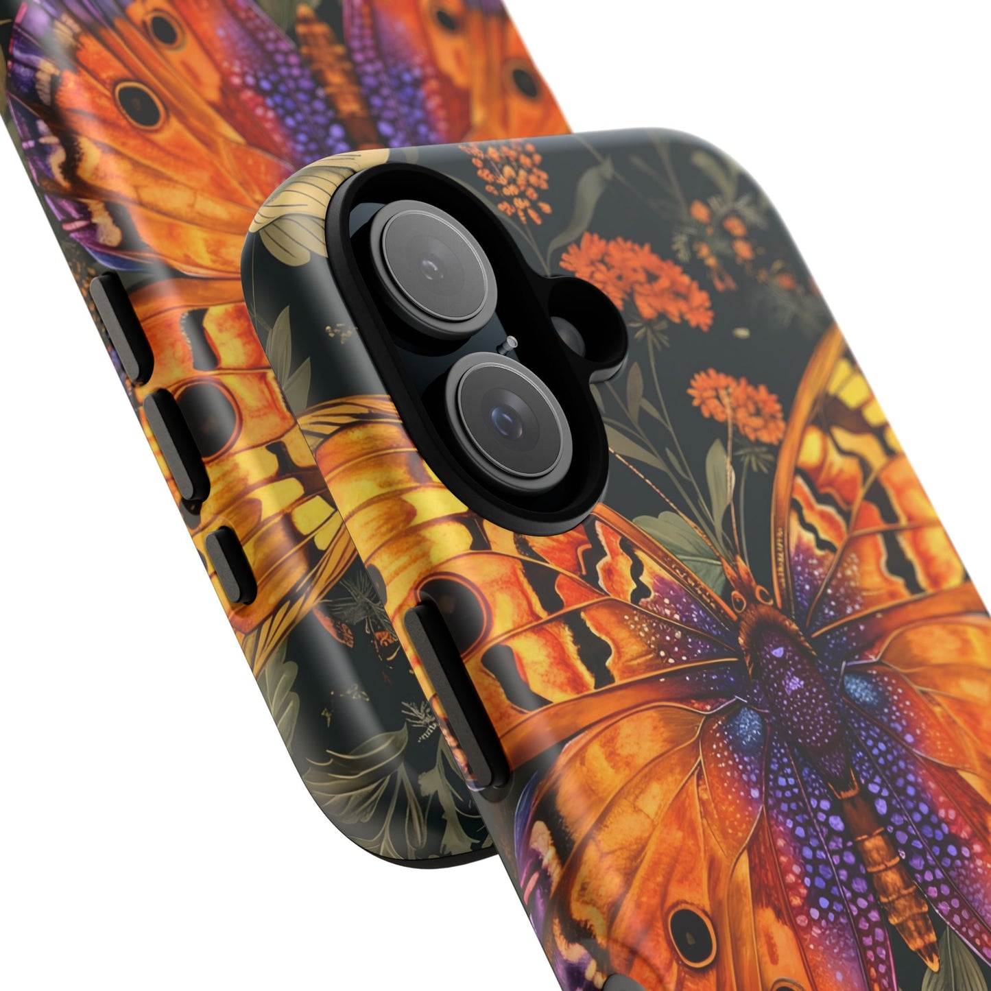 Butterfly Phone Case, Tough Cases for Nature Lovers, Vibrant Floral Design, Gift for Her, Cute Phone Accessories, Butterfly Artwork