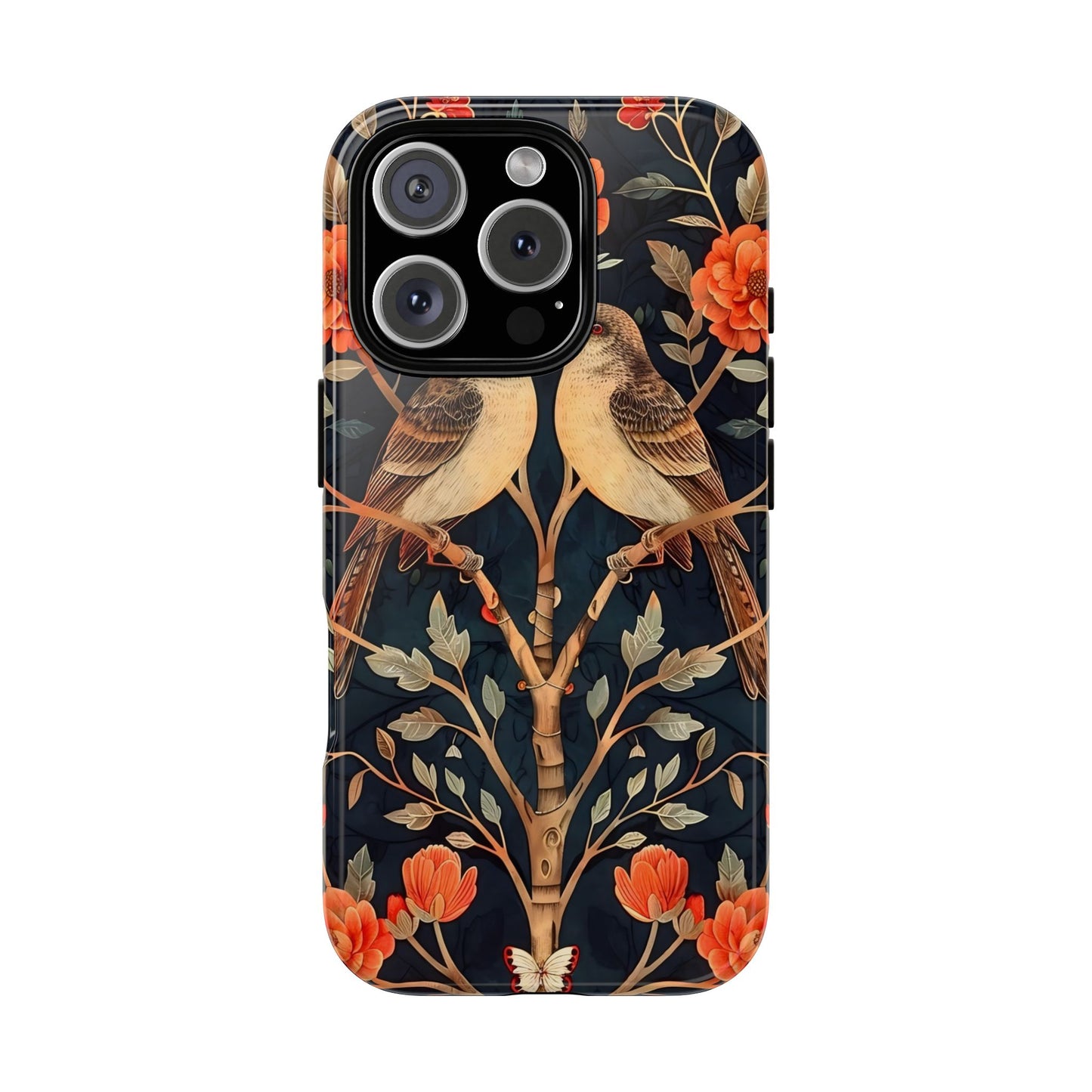 Floral Phone Case – Tough Cases with Bird Design, Unique Gift for Nature Lovers, Stylish Tech Accessory, Phone Cover, Artistic Case